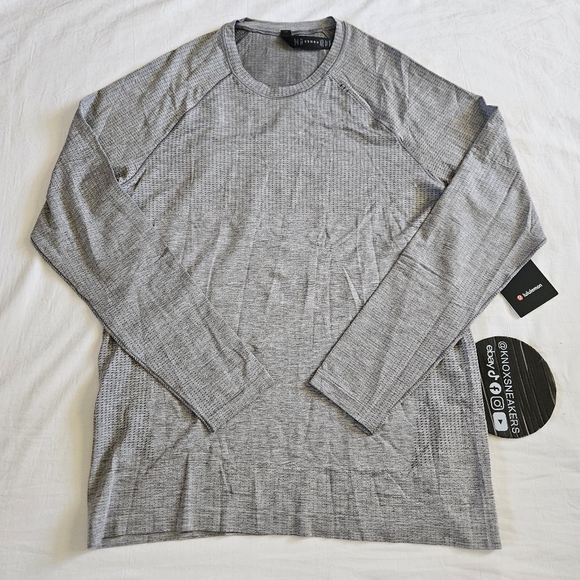 Lululemon Metal Vent Tech Long Sleeve SLTE/WHT Slate Grey Men's Size XXLarge - Picture 1 of 7